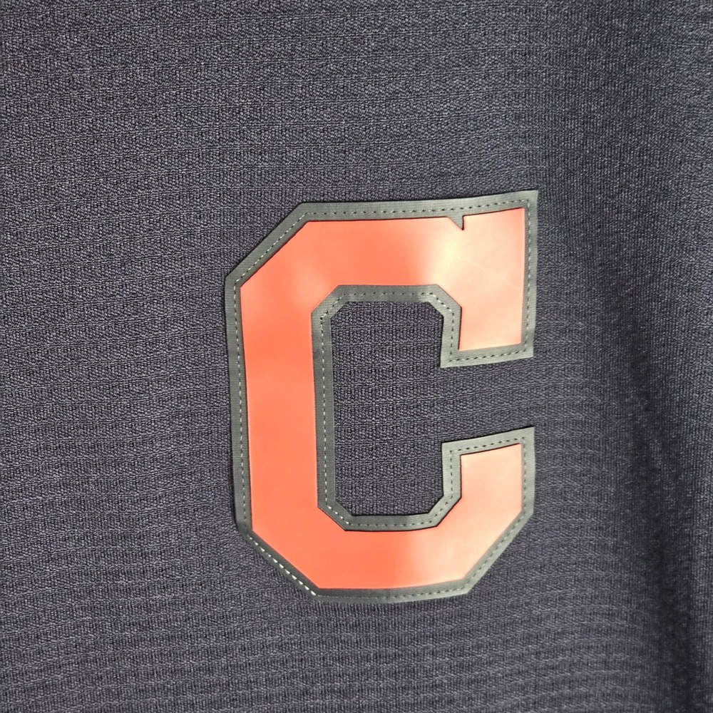 Majestic Pullover Mens Medium Cleveland Indians Therma Base MLB Training Top - Picture 3 of 9